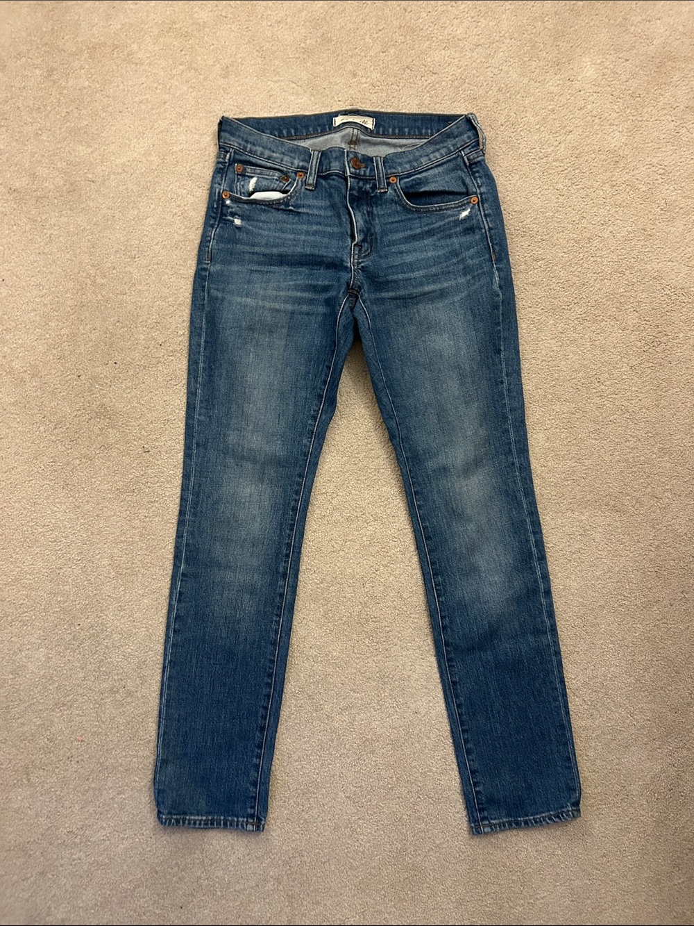 Madewell Women's Slim boyjean in Medium Blue Wash